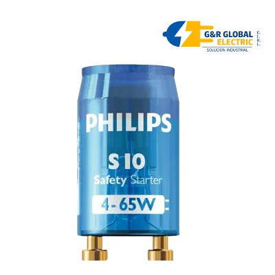 Arrancador S10 para lámpara fluorescente 4-65W Philips