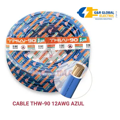 Cable GPT-3 automotriz 14 AWG azul 0.3 kV Indeco
