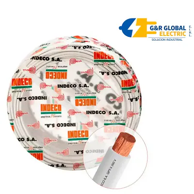 Cable GPT-3 automotriz 16 AWG blanco 0.3 kV Indeco