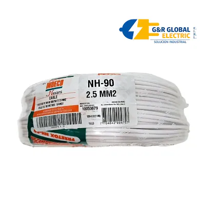 Cable NH-90 libre de halógenos 2.5 mm² blanco 450/750 V Indeco