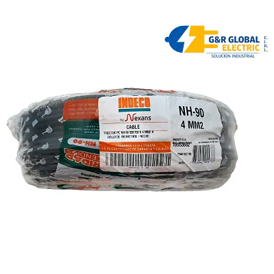 Cable NH-90 libre de halógenos 4 mm² negro 450/750 V Indeco