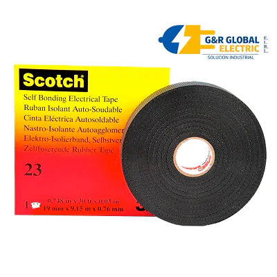 Cinta aislante autofundente Scotch 23 económica 3/4" x 9.15 m 3M