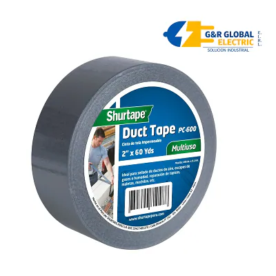Cinta duct tape Tartan plomo 2" x 60 yardas Shurtape