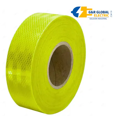 Cinta reflectiva verde limón de 2" x 50 yardas 3M