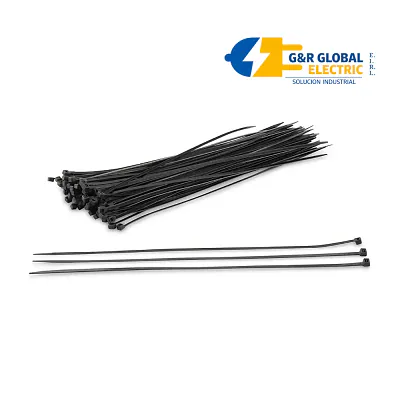 Cintillo amarracable nylon 370 x 4.8 mm negro x100