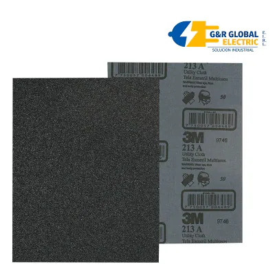 Lija de fierro grano 60 para desbaste de metales 3M