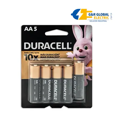 Pila alcalina AA LR6 1.5 V de un solo uso Duracell