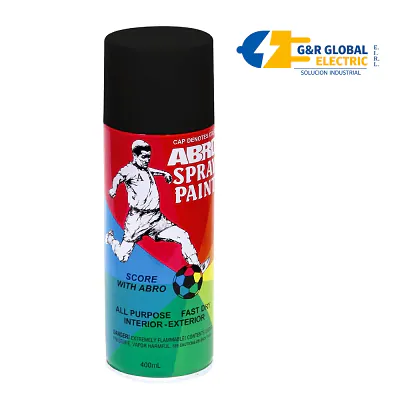 Pintura en spray color negro mate 400 ml 012C Abro