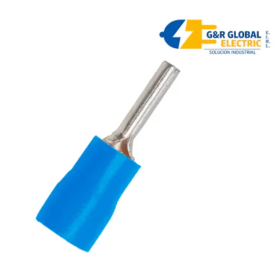 Terminal aislado tipo manguito azul 14 AWG CNhowder