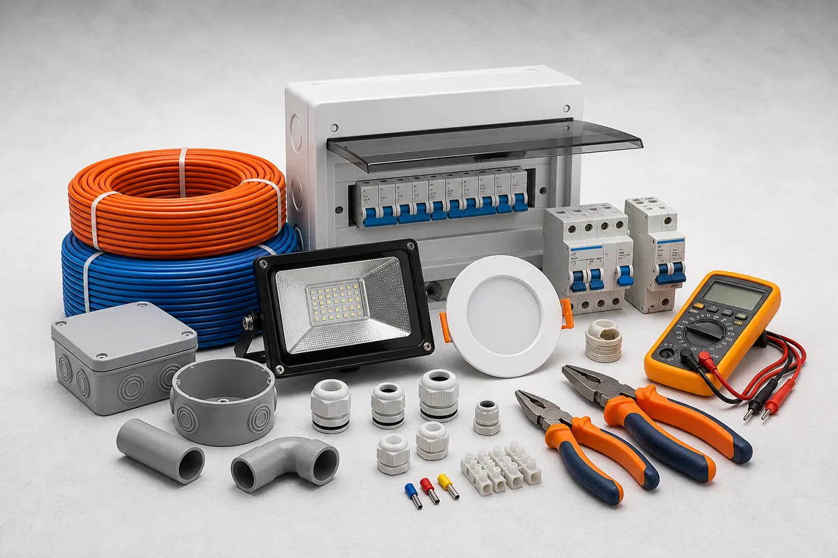Materiales eléctricos, iluminación y herramientas de medición del catálogo de G&R Global Electric