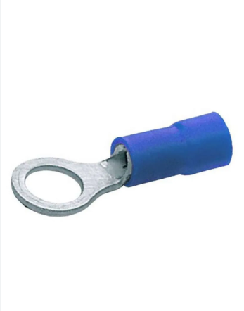 TERMINAL AISLADO TIPO OJAL AZUL  1/4 (CABLE 16-14 AWG) VF2-6 